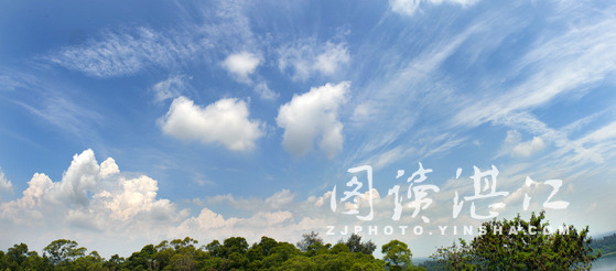 湖光巖的藍天白云